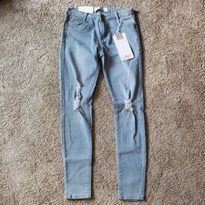 Angel Jeans Classic Skinny High Rise Blue Stretch Womens 8